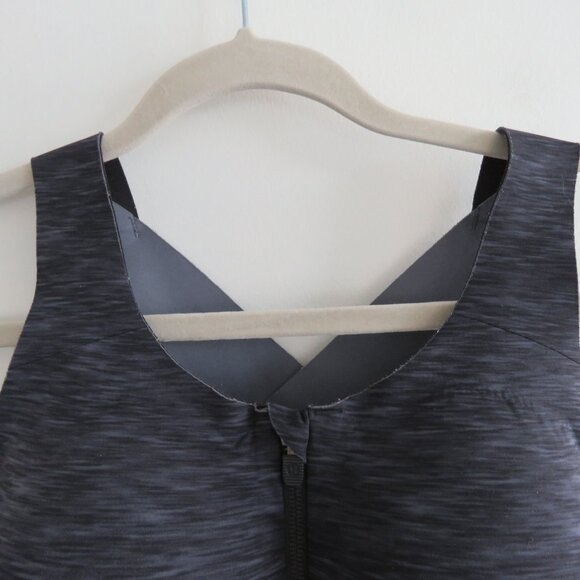 LULULEMON Enlite Bra Zip Front High Support Static Rain Dark Cast Black Size 32E - Picture 4 of 12